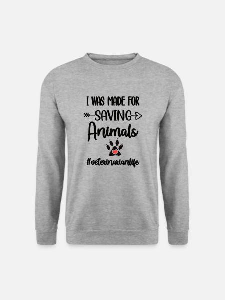 Tierarzt Veterinärmediziner Tiermediziner Arzt - Unisex Pullover - Weißgrau meliert