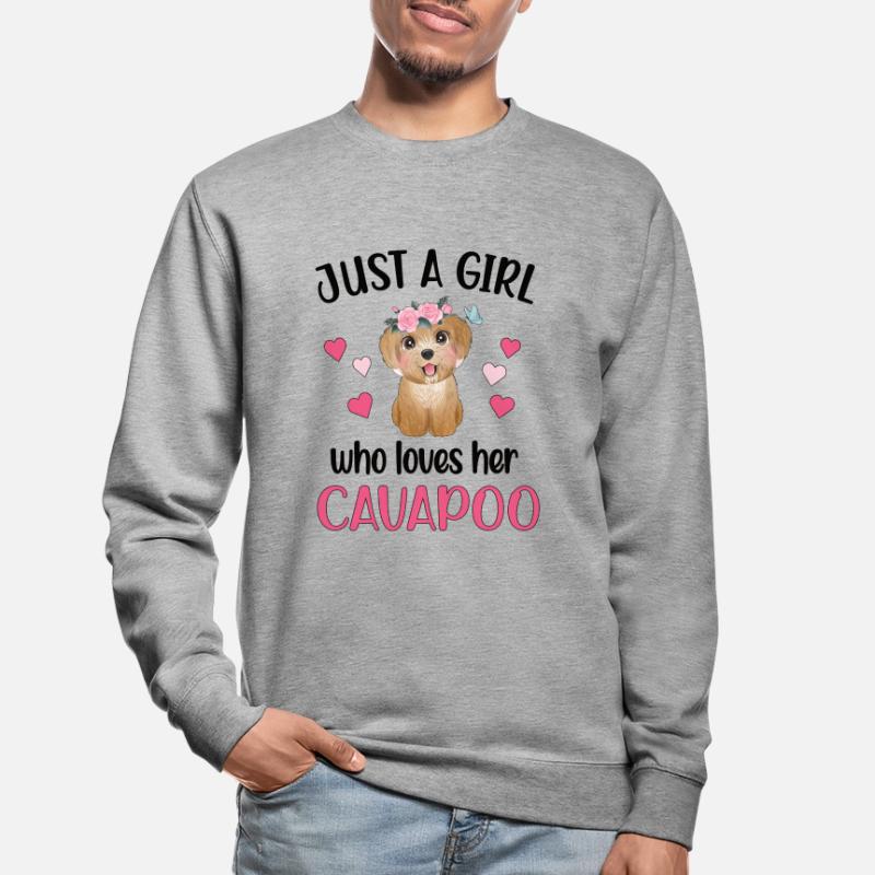 Cavapoo fille Cavoodle Dame de chien Cavapoo Mignon Sweat-shirt Unisexe