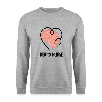 Neurology nurse neuro-nurse - Unisex Sweatshirt - salt & pepper - Front - Alina (178cm) & Michal (187cm)