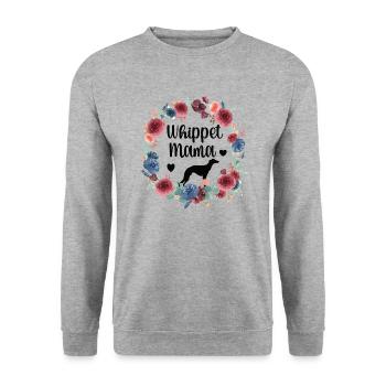 Whippet Mama Whippet Propriétaire du chien Whippet Mom - Sweat-shirt Unisexe - gris chiné - Devant - Alina (178cm) & Michal (187cm)