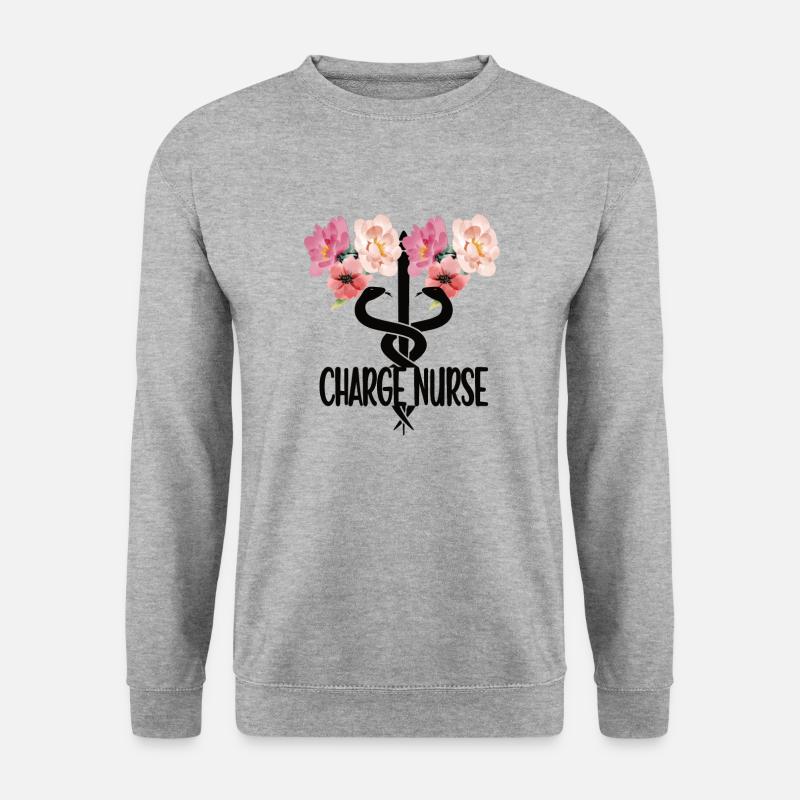 Stationsschwester Stationspflegerin Krankenpfleger - Unisex Pullover - Weißgrau meliert
