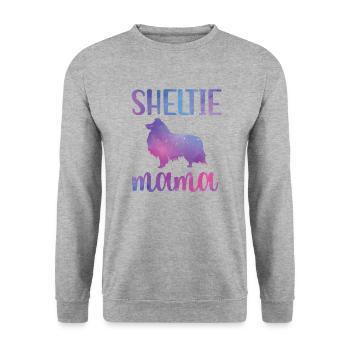 Sheltie Mama Shetland Shetland Sheepdog propriétaire de chien - Sweat-shirt Unisexe - gris chiné - Devant - Alina (178cm) & Michal (187cm)