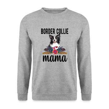 Border Collie Mama Border Collie propriétaire de chien - Sweat-shirt Unisexe - gris chiné - Devant - Alina (178cm) & Michal (187cm)