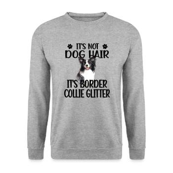 Border Collie amant Border Collie propriétaire - Sweat-shirt Unisexe - gris chiné - Devant - Alina (178cm) & Michal (187cm)