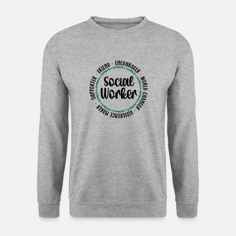 Sozialarbeiter Soziale Arbeit Monat Streetworker - Unisex Pullover - Weißgrau meliert