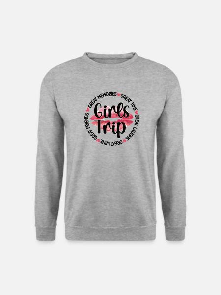 Mädelsurlaub Mädelstrip Urlaub Mädels-Wochenende - Unisex Pullover - Weißgrau meliert