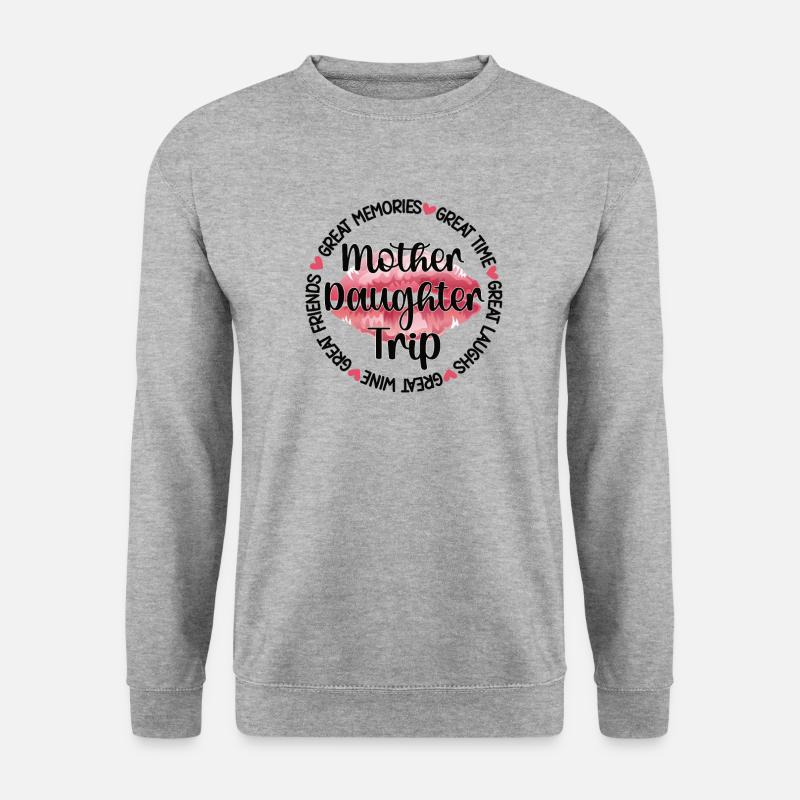 Mutter-Tochter-Urlaub Trip Mutter Tochter Reise - Unisex Pullover - Weißgrau meliert
