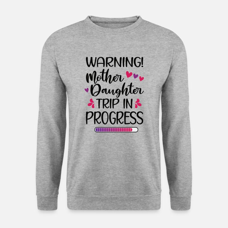 Mutter-Tochter-Urlaub Trip Lustig Gemeinsame Reise - Unisex Pullover - Weißgrau meliert