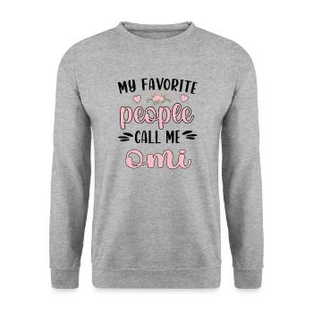 Grandma Appreciation Mother's Day Grandma Grandmother - Unisex Sweatshirt - salt & pepper - Front - Alina (178cm) & Michal (187cm)