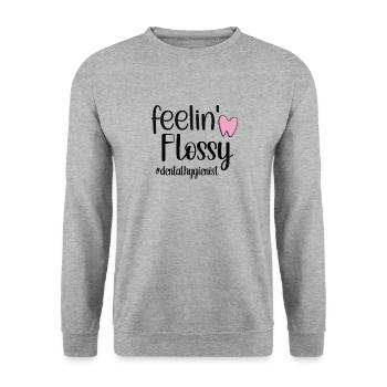 Hygiéniste dentaire Hygiéniste dentaire Hygiène buccale - Sweat-shirt Unisexe - gris chiné - Devant - Alina (178cm) & Michal (187cm)