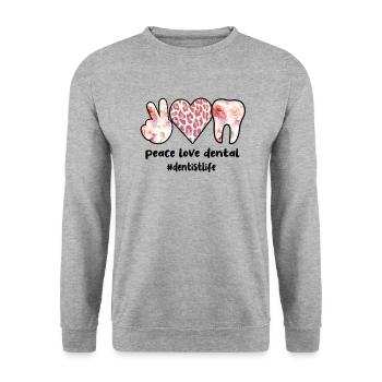 Dentist Gift Idea Dentist Dentist - Unisex Sweatshirt - salt & pepper - Front - Alina (178cm) & Michal (187cm)