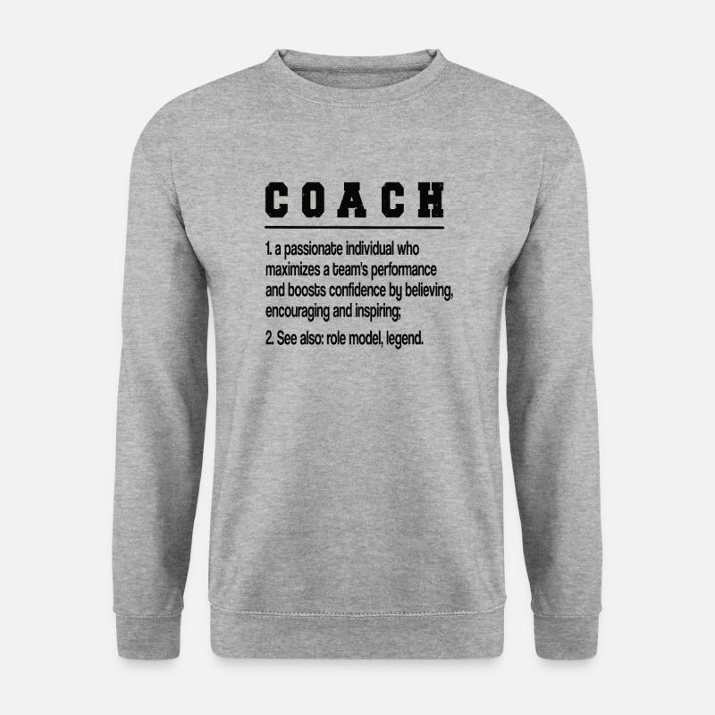 Bester Trainer Coach Geschenk Training Sportcoach - Unisex Pullover - Weißgrau meliert
