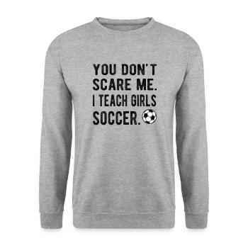Football Coach Women's Football Coach Football Training - Unisex Sweatshirt - salt & pepper - Front - Alina (178cm) & Michal (187cm)