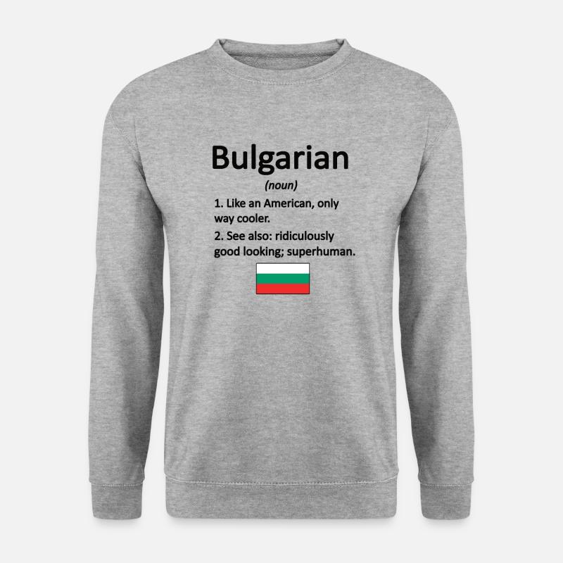 Bulgare Bulgarien Flagge Bulgarische Wurzeln - Unisex Pullover - Weißgrau meliert