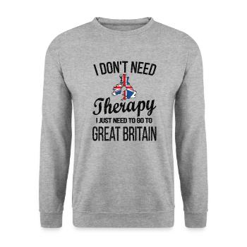 Brite Großbritannien Herkunft Britische Flagge - Unisex Pullover - Weißgrau meliert - Vorne - Alina (178cm) & Michal (187cm)
