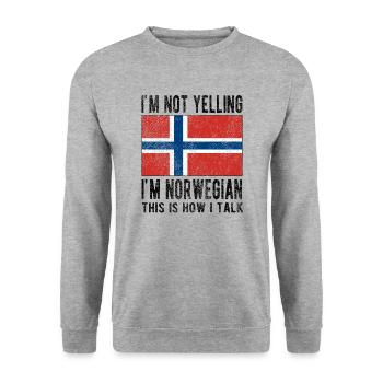 Norvège norvégienne Origine Drapeau norvégien - Sweat-shirt Unisexe - gris chiné - Devant - Alina (178cm) & Michal (187cm)