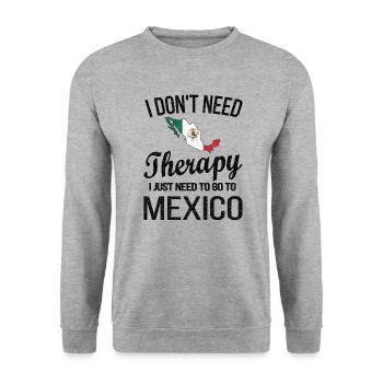 Mexican Mexico Origin Mexican Flag - Unisex Sweatshirt - salt & pepper - Front - Alina (178cm) & Michal (187cm)