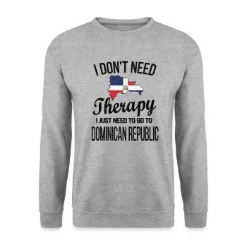 Dominican Dominican Republic Origin - Unisex Sweatshirt - salt & pepper - Front - Alina (178cm) & Michal (187cm)