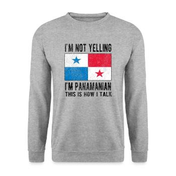 Panama Panama Origin Panamanian flag - Unisex Sweatshirt - salt & pepper - Front - Alina (178cm) & Michal (187cm)