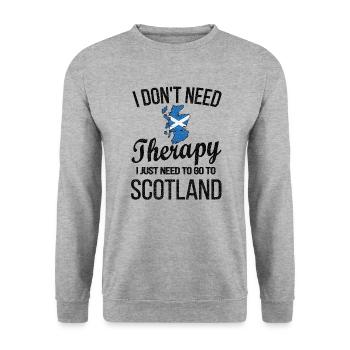 Proud Scotsman Scotland Scottish Flag - Unisex Sweatshirt - salt & pepper - Front - Alina (178cm) & Michal (187cm)