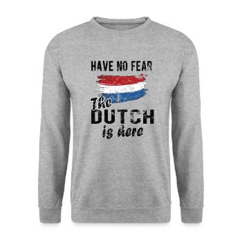Dutch Netherlands Dutch flag - Unisex Sweatshirt - salt & pepper - Front - Alina (178cm) & Michal (187cm)