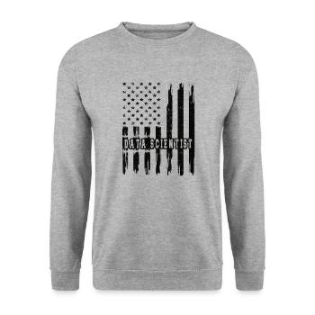 Data Scientist Gifts Big Data Data Science - Unisex Sweatshirt - salt & pepper - Front - Alina (178cm) & Michal (187cm)