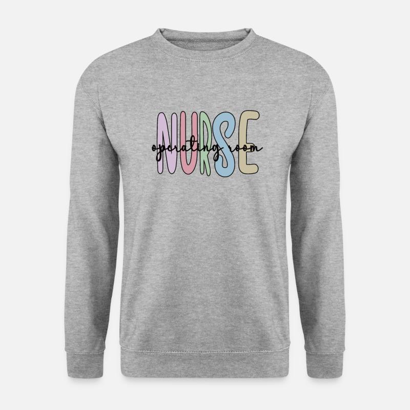 OP-Schwester Operationsschwester Krankenschwester - Unisex Pullover - Weißgrau meliert