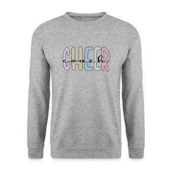 Entraîneur de cheerleading Gift Cheerleading Coach - Sweat-shirt Unisexe - gris chiné - Devant - Alina (178cm) & Michal (187cm)