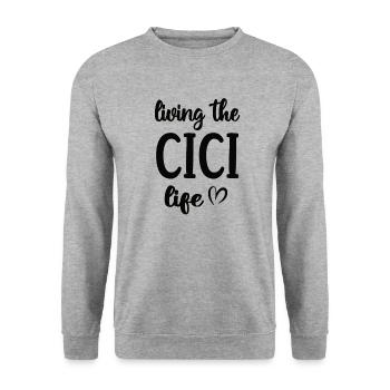 Best Cici Grandma Mother's Day Cici Grandmother - Unisex Sweatshirt - salt & pepper - Front - Alina (178cm) & Michal (187cm)