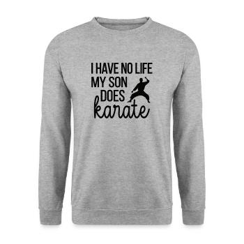 Meilleur cadeau de maman de karaté Fière maman de karaté - Sweat-shirt Unisexe - gris chiné - Devant - Alina (178cm) & Michal (187cm)