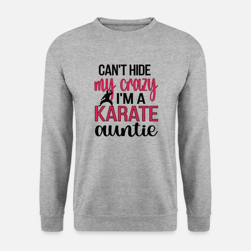 Beste Karate-Tante Stolze Karate Tante Geschenk - Unisex Pullover - Weißgrau meliert