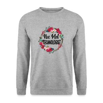 Medical Radiology Technologist Nuclear Medicine - Unisex Sweatshirt - salt & pepper - Front - Alina (178cm) & Michal (187cm)