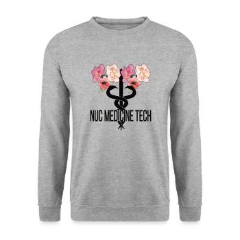 Medical Radiology Technologist Nuclear Medicine - Unisex Sweatshirt - salt & pepper - Front - Alina (178cm) & Michal (187cm)