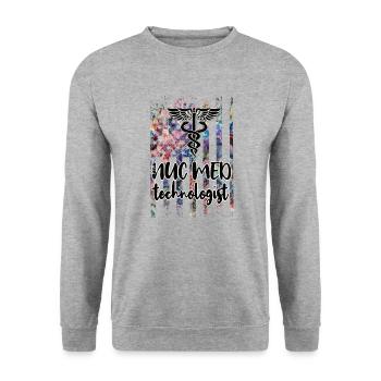 Medical Radiology Technologist Nuclear Medicine - Unisex Sweatshirt - salt & pepper - Front - Alina (178cm) & Michal (187cm)