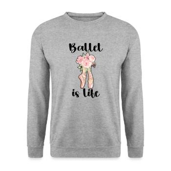 Ballet Dancer Gift Ballerina Ballet Dancer - Unisex Sweatshirt - salt & pepper - Front - Alina (178cm) & Michal (187cm)