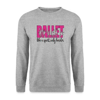 Ballet Dancer Gift Ballerina Ballet Dancer - Unisex Sweatshirt - salt & pepper - Front - Alina (178cm) & Michal (187cm)