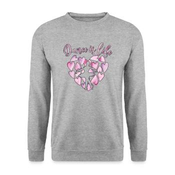 Ballet Dancer Gift Ballerina Ballet Dancer - Unisex Sweatshirt - salt & pepper - Front - Alina (178cm) & Michal (187cm)