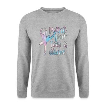 Balletttänzerin Ballerina Balletttanz Ballerina - Unisex Pullover - Weißgrau meliert - Vorne - Alina (178cm) & Michal (187cm)