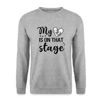 Meilleur Théâtre Mama Théâtre Acteur Mère - Sweat-shirt Unisexe - gris chiné - Devant - Alina (178cm) & Michal (187cm)