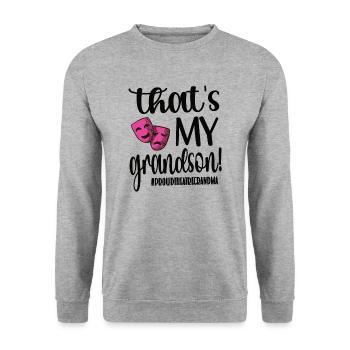 Proud Theatre Grandmother Theatre Actor Grandma - Unisex Sweatshirt - salt & pepper - Front - Alina (178cm) & Michal (187cm)