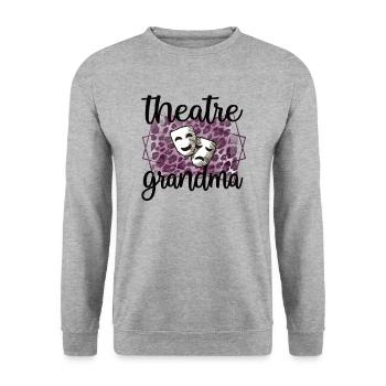 Fière Théâtre Grand-mère Théâtre Acteur Grand-mère - Sweat-shirt Unisexe - gris chiné - Devant - Alina (178cm) & Michal (187cm)