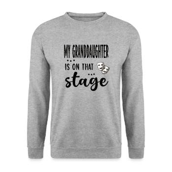 Meilleure grand-mère de théâtre Actrice de théâtre Grand-mère - Sweat-shirt Unisexe - gris chiné - Devant - Alina (178cm) & Michal (187cm)