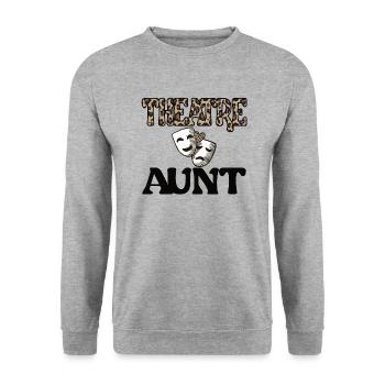 Beste Theater Tante Theaterschauspieler Tante - Unisex Pullover - Weißgrau meliert - Vorne - Alina (178cm) & Michal (187cm)