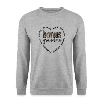 Meilleur bonus Grand-mère fière beau-mère cadeau - Sweat-shirt Unisexe - gris chiné - Devant - Alina (178cm) & Michal (187cm)