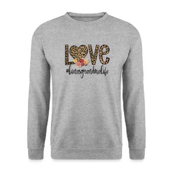 Fier Bonus Grandma Meilleur Cadeau Belle Belle-Mère - Sweat-shirt Unisexe - gris chiné - Devant - Alina (178cm) & Michal (187cm)