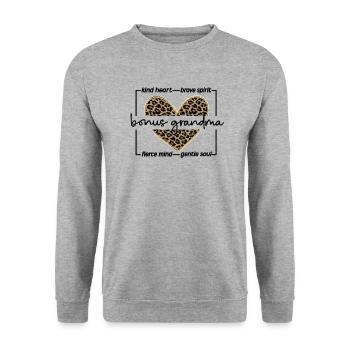 Fier Bonus Grandma Meilleur Cadeau Belle Belle-Mère - Sweat-shirt Unisexe - gris chiné - Devant - Alina (178cm) & Michal (187cm)