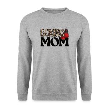 Cadeau de maman de boxe Maman de boxe fière de Boxer Mama - Sweat-shirt Unisexe - gris chiné - Devant - Alina (178cm) & Michal (187cm)