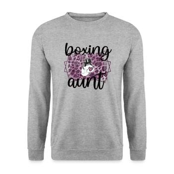 Boxe Tante Fière Boxe Tante Par Boxer Tante Cadeau - Sweat-shirt Unisexe - gris chiné - Devant - Alina (178cm) & Michal (187cm)