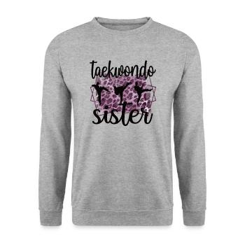 Proud Taekwondo Sister Taekwondo Sister - Unisex Sweatshirt - salt & pepper - Front - Alina (178cm) & Michal (187cm)