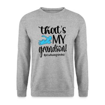 Fière natation Grand-mère Grand-mère Nageuse Grand-mère natation Grand-mère - Sweat-shirt Unisexe - gris chiné - Devant - Alina (178cm) & Michal (187cm)